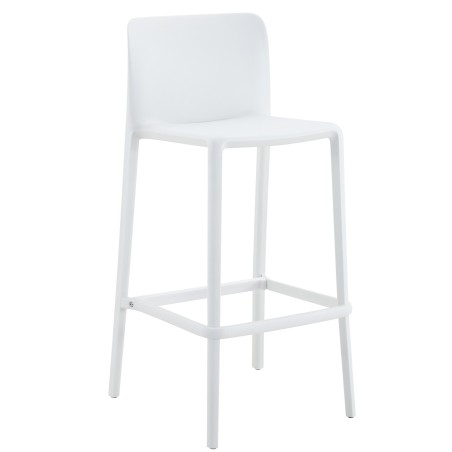 CAPRICE barstool, stackable, UV treatment, white polypropylene
