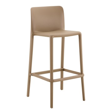 CAPRICE barstool, stackable, UV treatment, turtledove color polypropylene