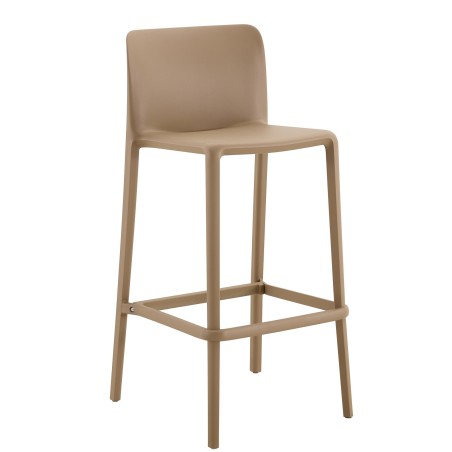 CAPRICE barstool, stackable, UV treatment, turtledove color polypropylene