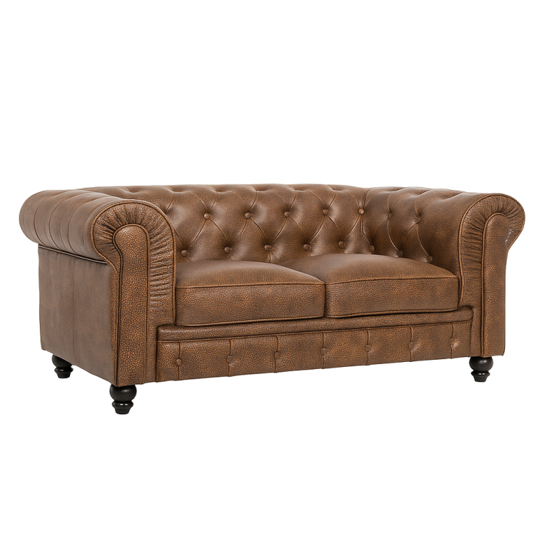 CHESTER sofa, 2 seater, old leather synthetic leather