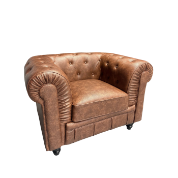 CHESTER Armchair, old leather synthetic leather