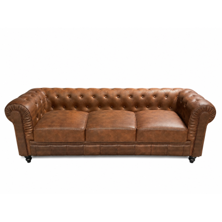 CHESTER sofa, 3 seater, old leather synthetic leather