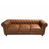 CHESTER sofa, 3 seater, old leather synthetic leather