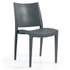 BEYBE chair, stackable, anthracite polypropylene