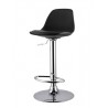 TOW RG bar stool, chromed, polypropylene and cushion in black color