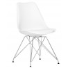 BELLA (SU) chair, chromed, polypropylene and cushion in white color