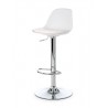 TOW RG bar stool, chromed, polypropylene and cushion in white color